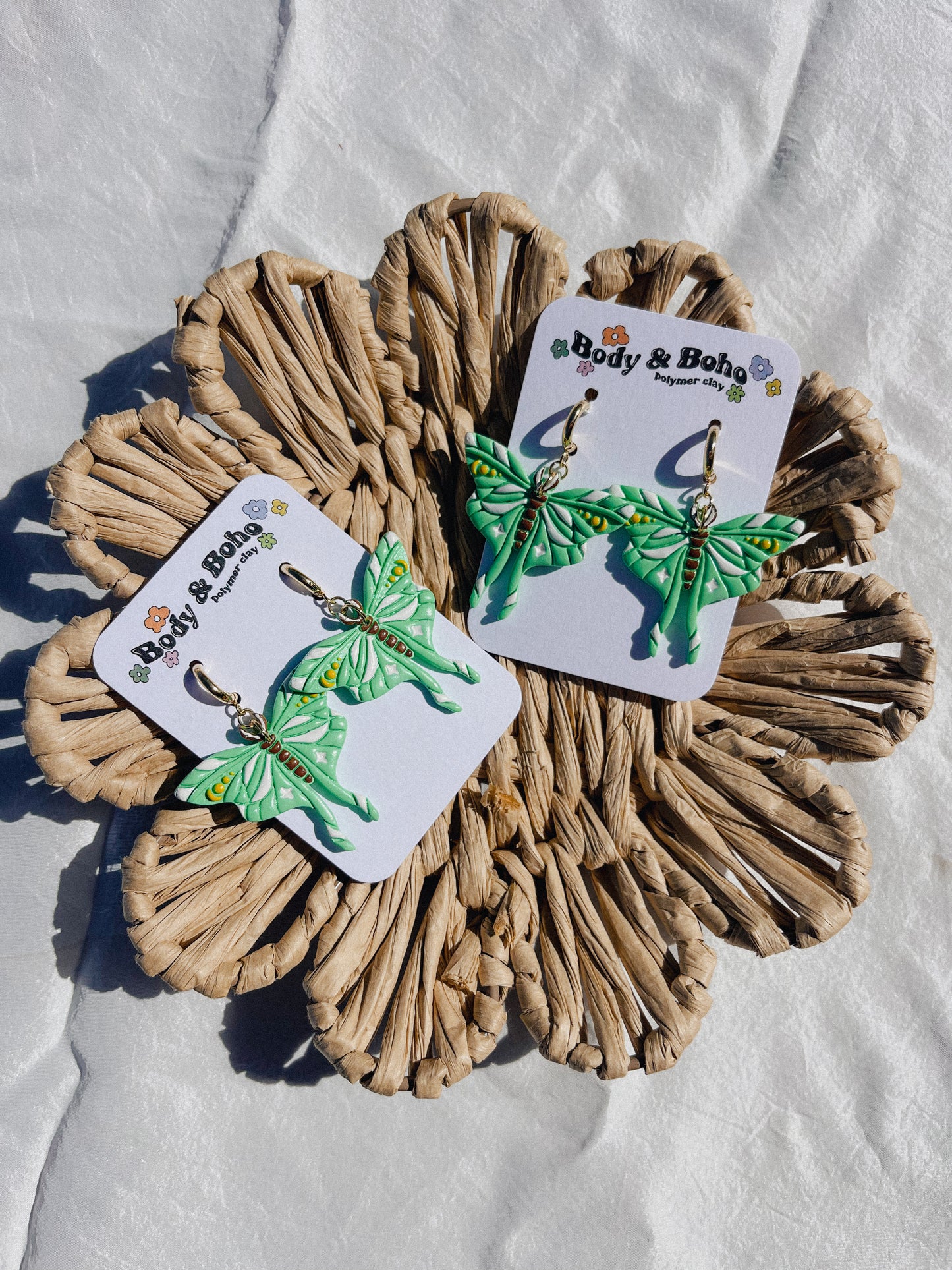 The Luna Moth Huggie-Hoop Earrings