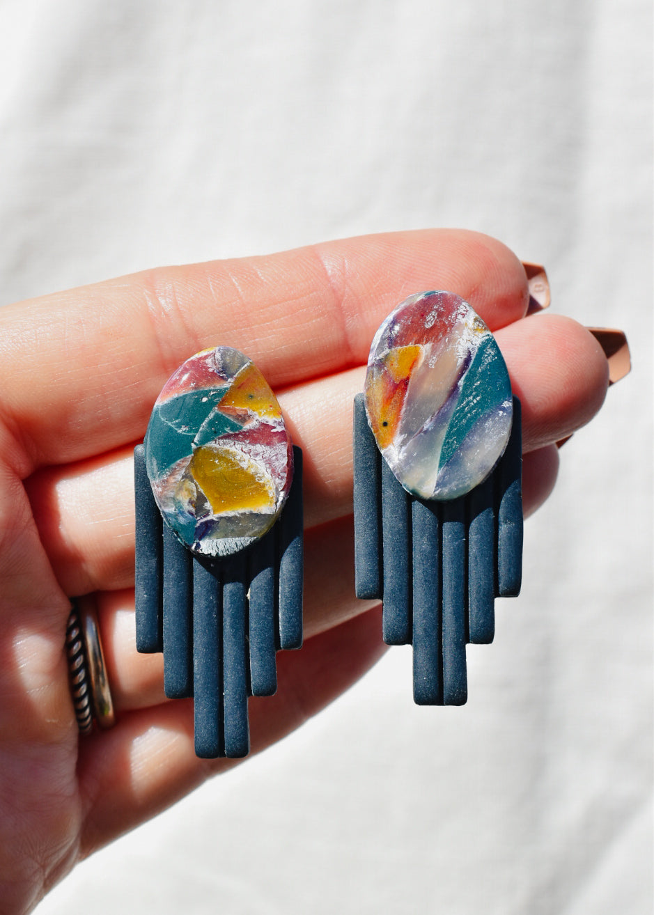 Reverie Stone Stud Earrings