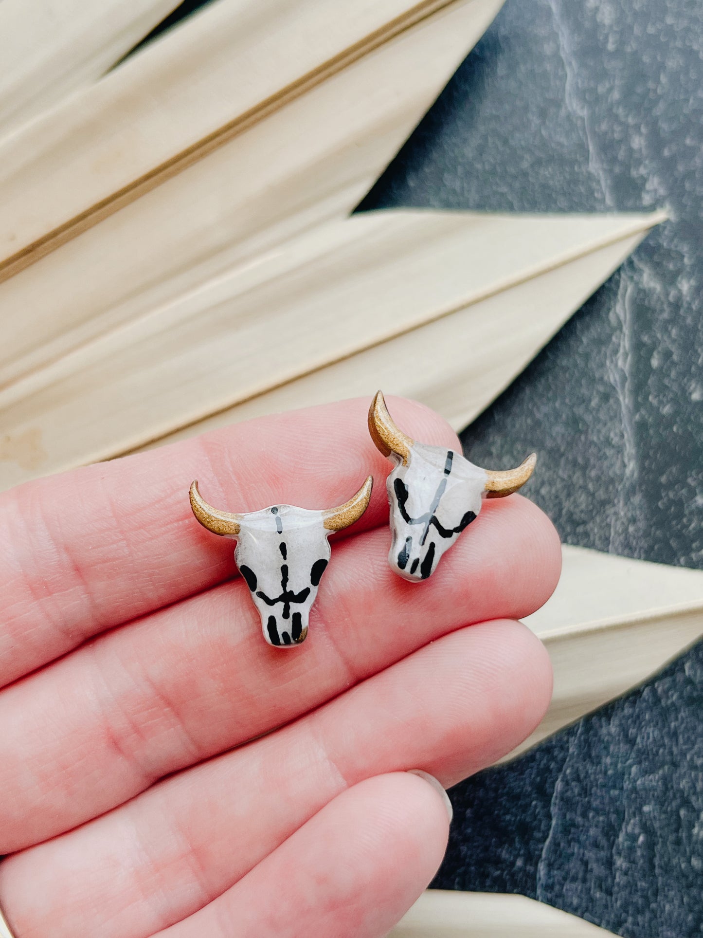 The Bull Skull Studs