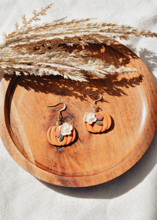 The Floral Pumpkin Earrings