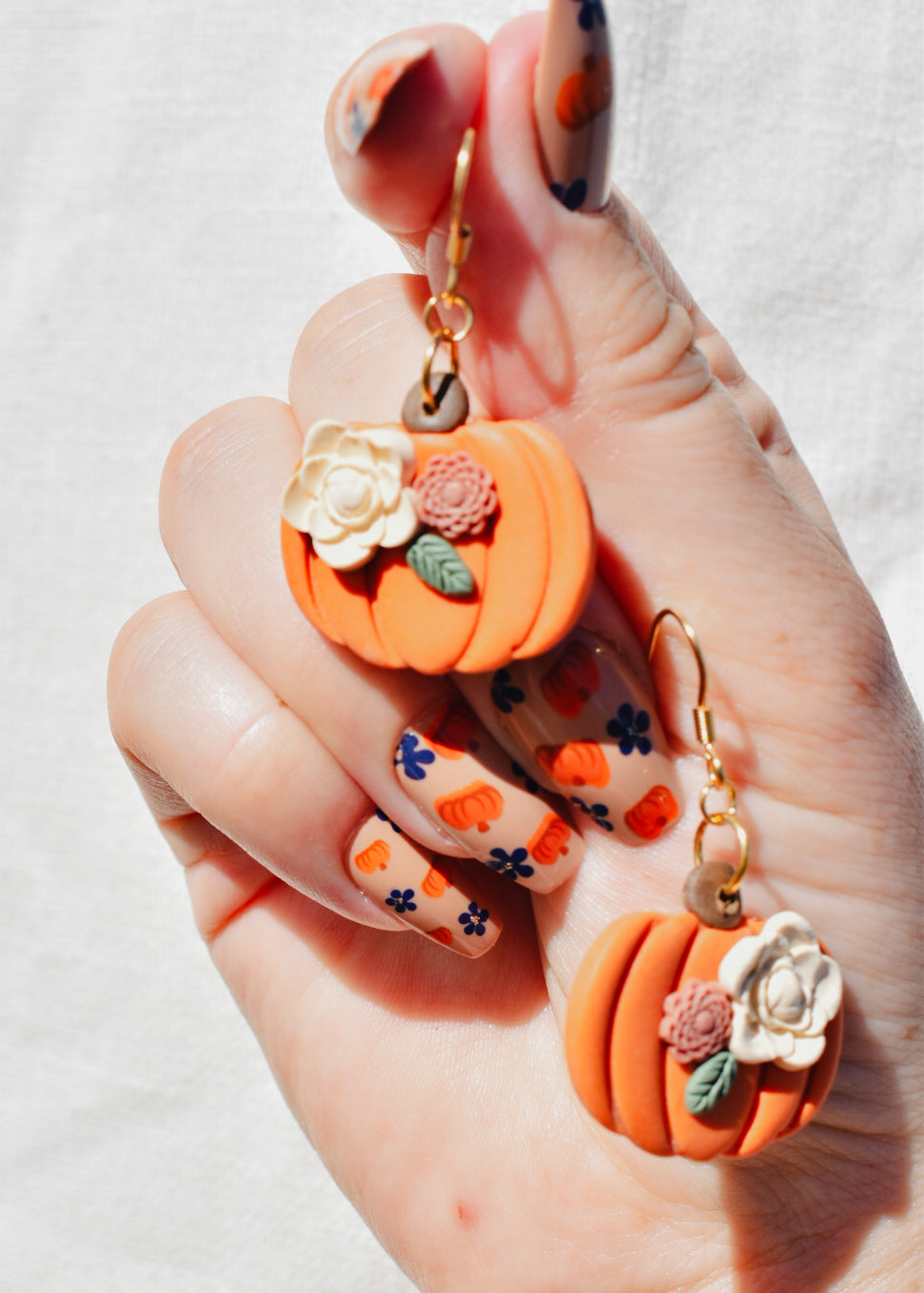 The Floral Pumpkin Earrings