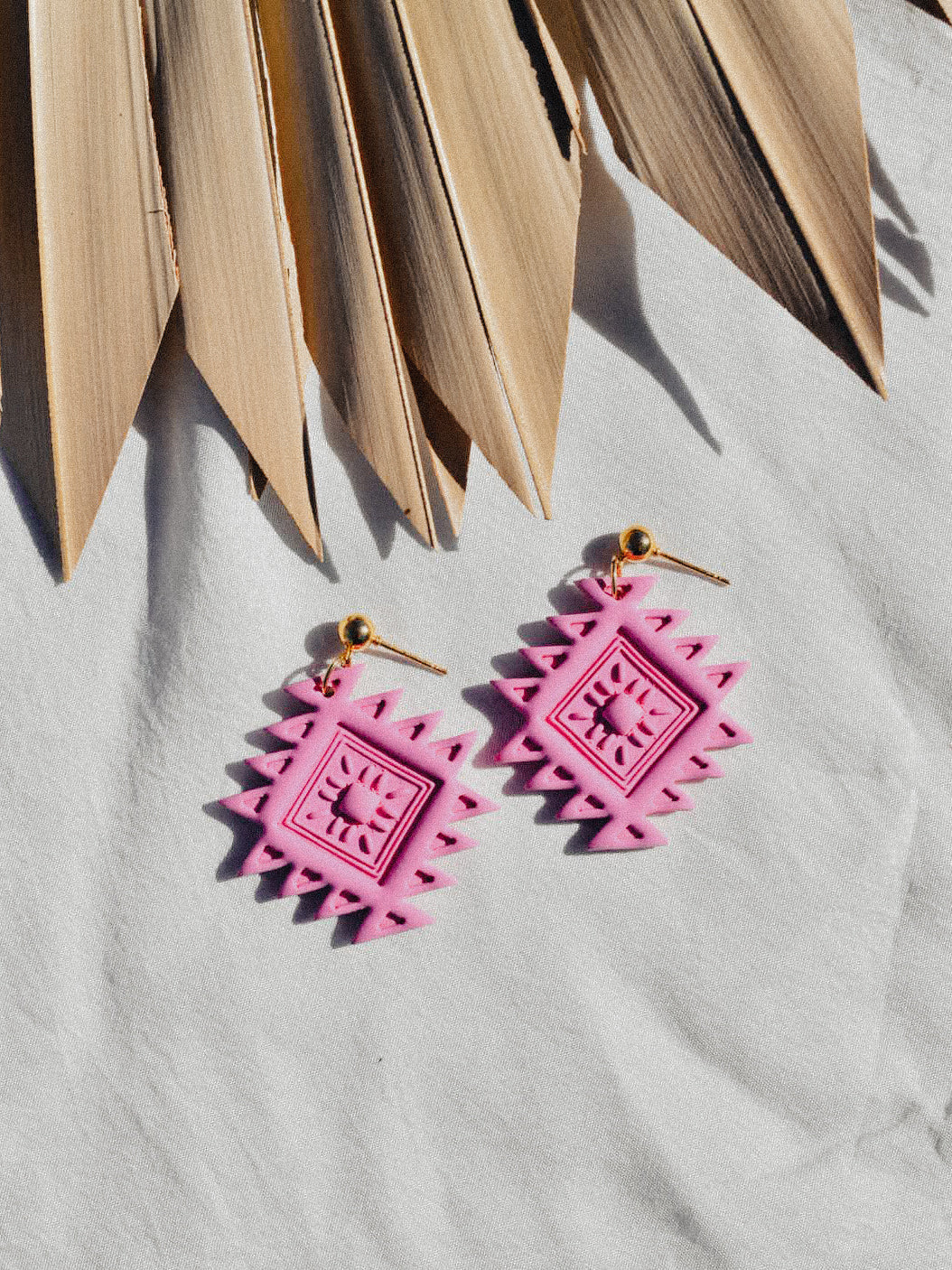 Dolly Pink Aztec Earrings